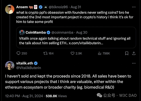 Ethereum大跌“元兇”？創(chuàng)始人V神持續(xù)賣出被質(zhì)疑圖片